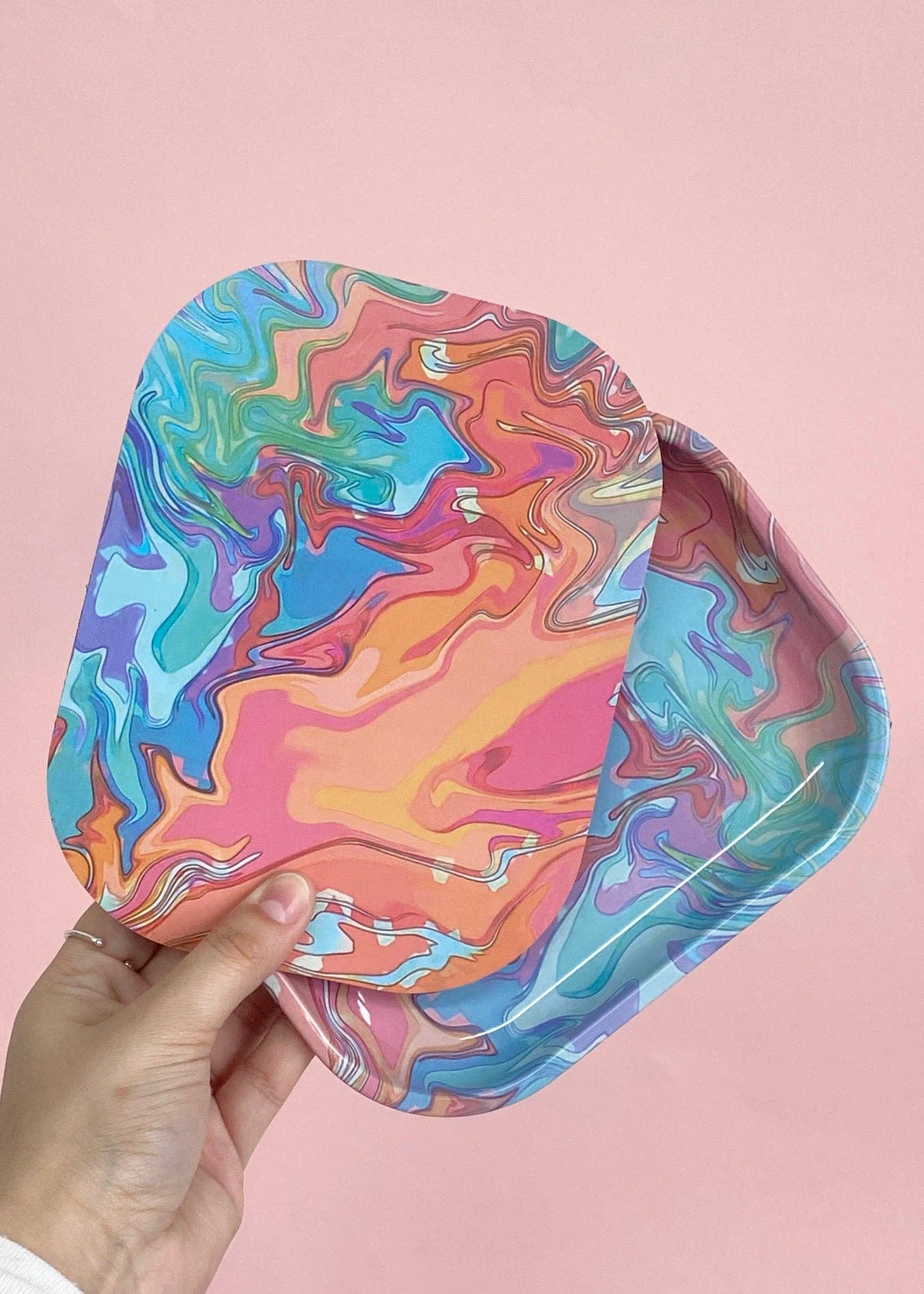 Mini Retro Swirl Rolling Tray And Lid Set