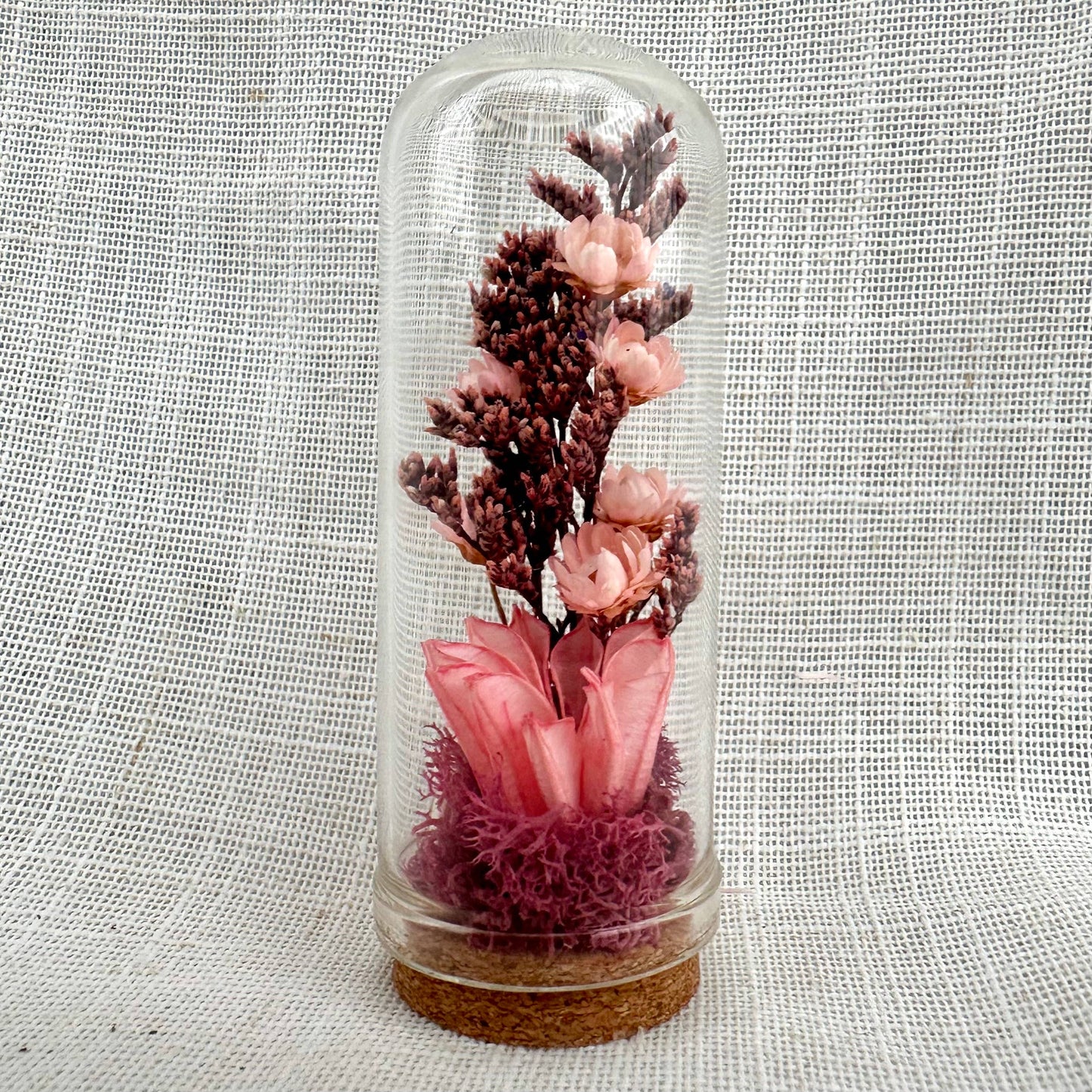 Fairy Grove Mini Terrarium Floral Glass Cloche Curiosity Jar: 1.75"