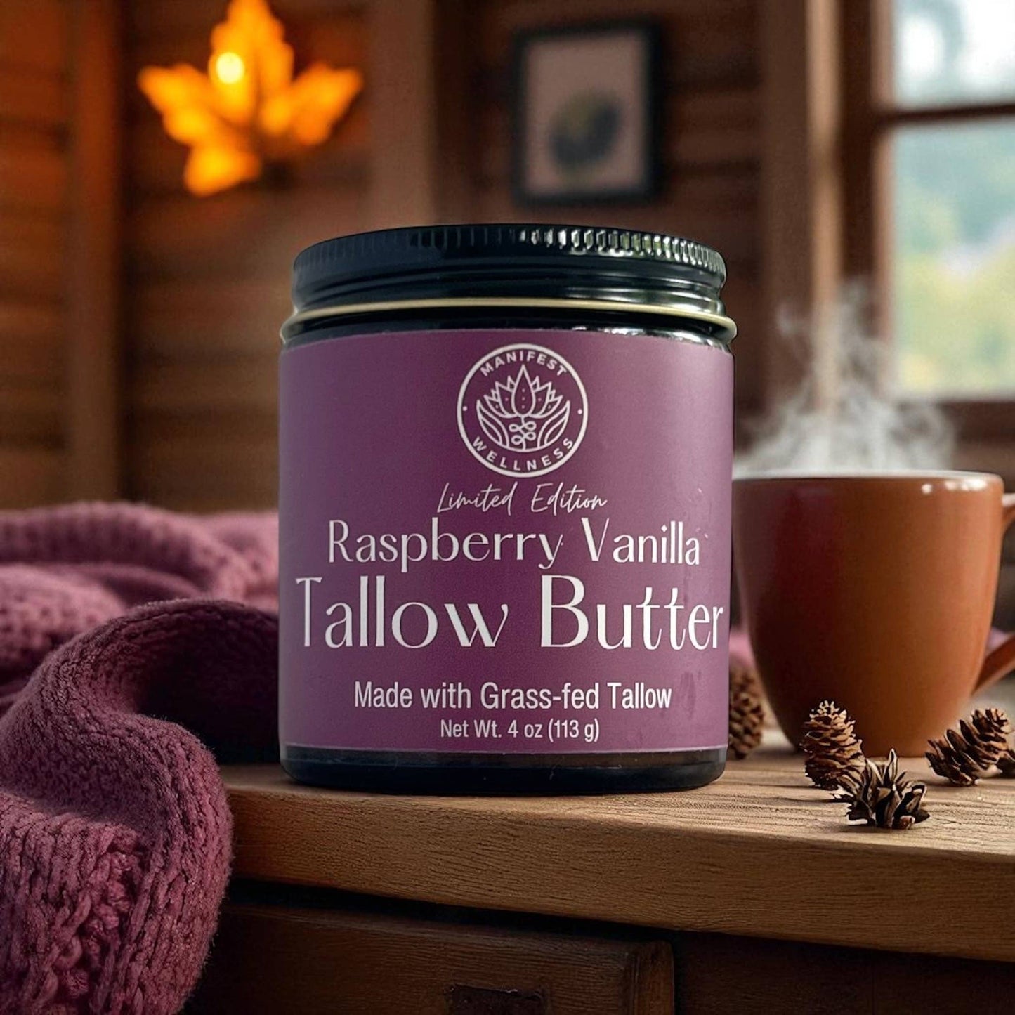 Raspberry Vanilla Grassfed Tallow Butter Limited Edition