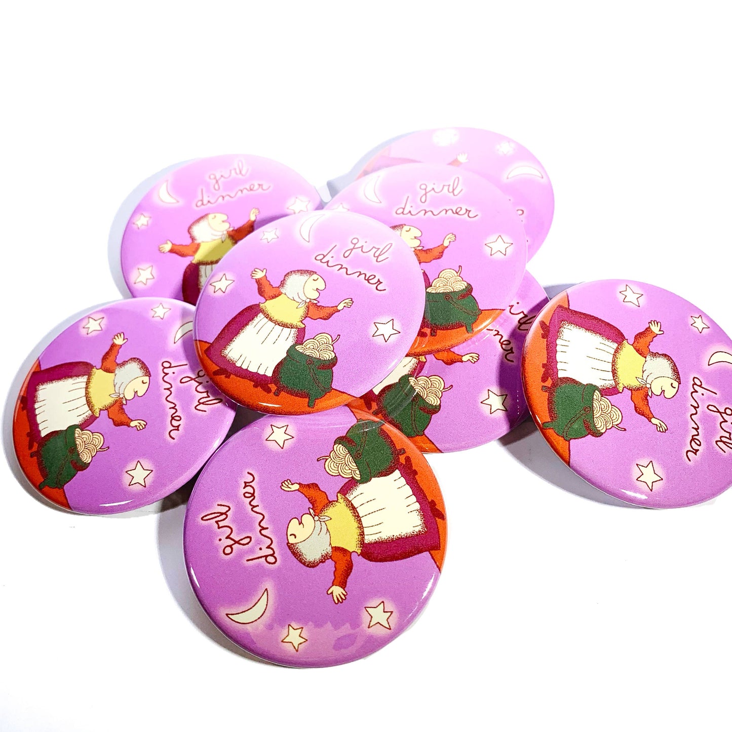 Girl Dinner Italian Grandma Witch Magnet