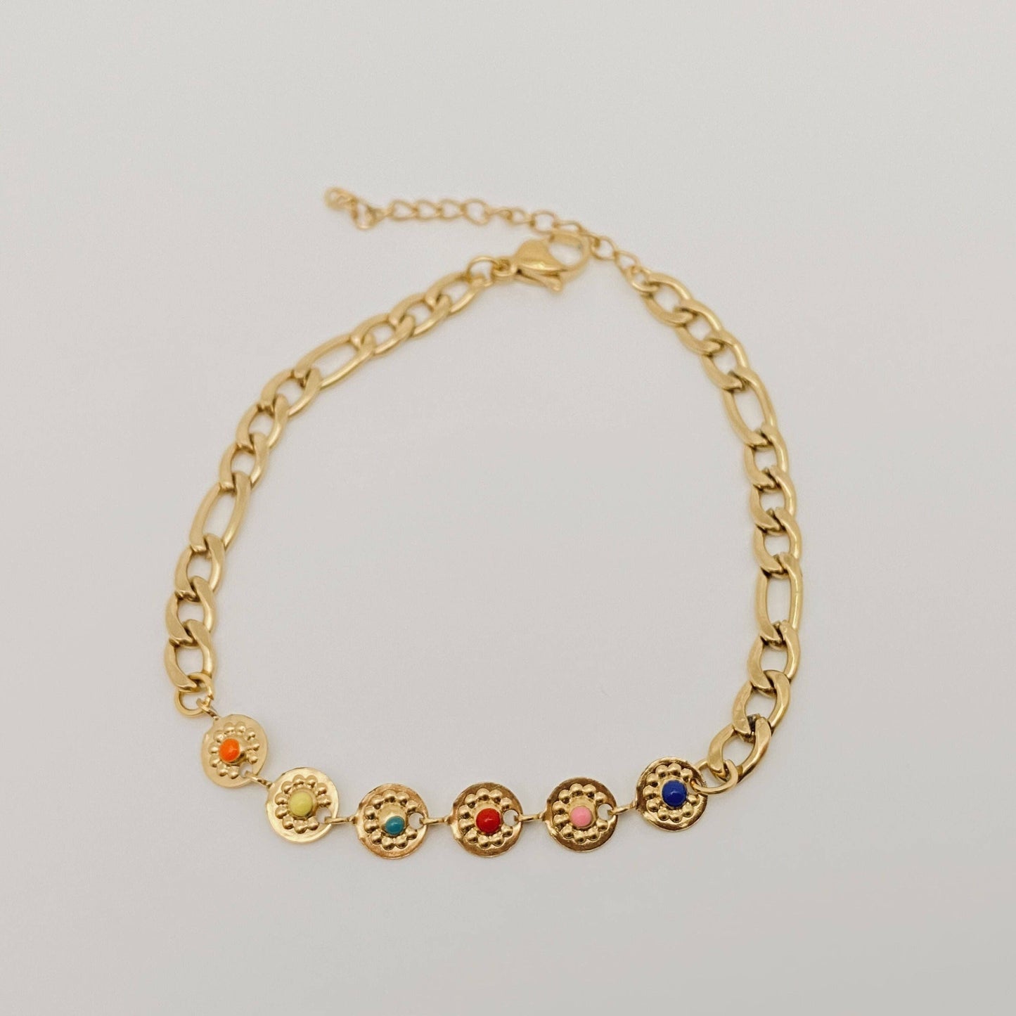 Heart Shape Pendant Stainless Steel Gold-plated Bracelet: A