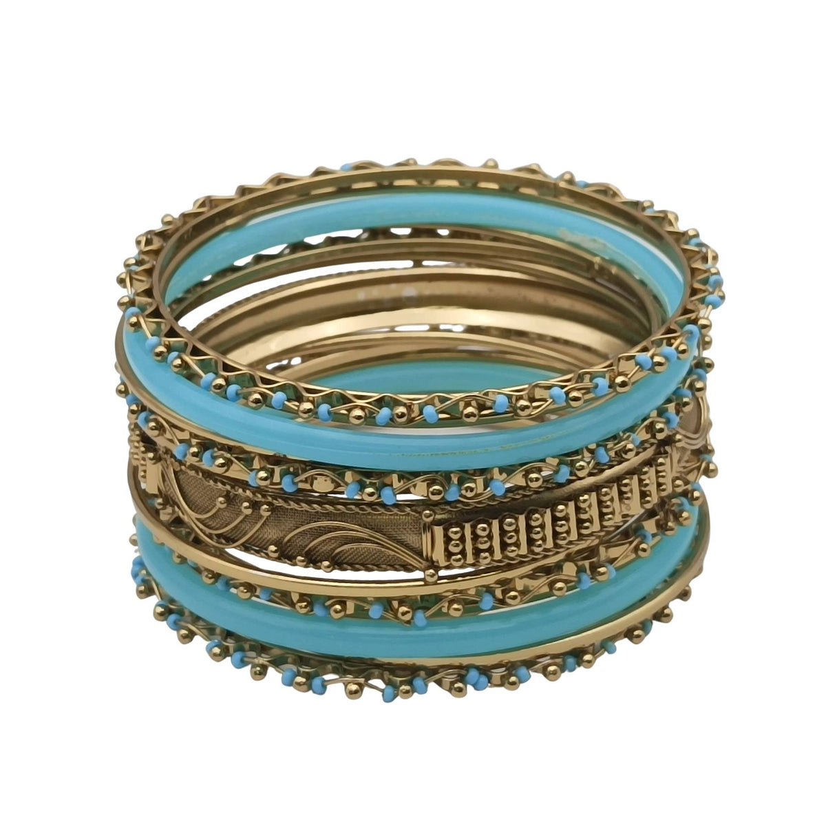 Indian Brass Bangle Party Set: 2