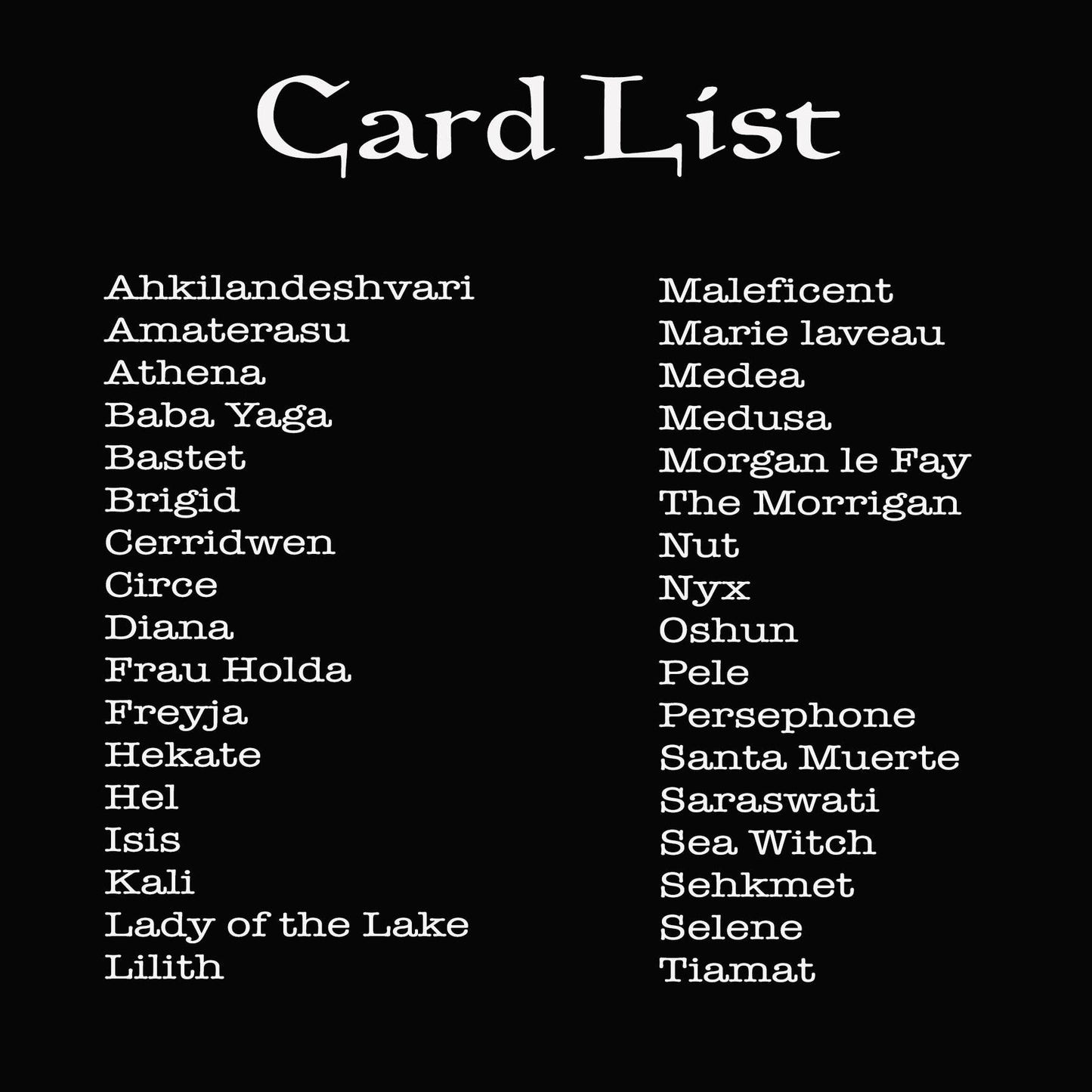 Oracle Deck - Witches of Legend