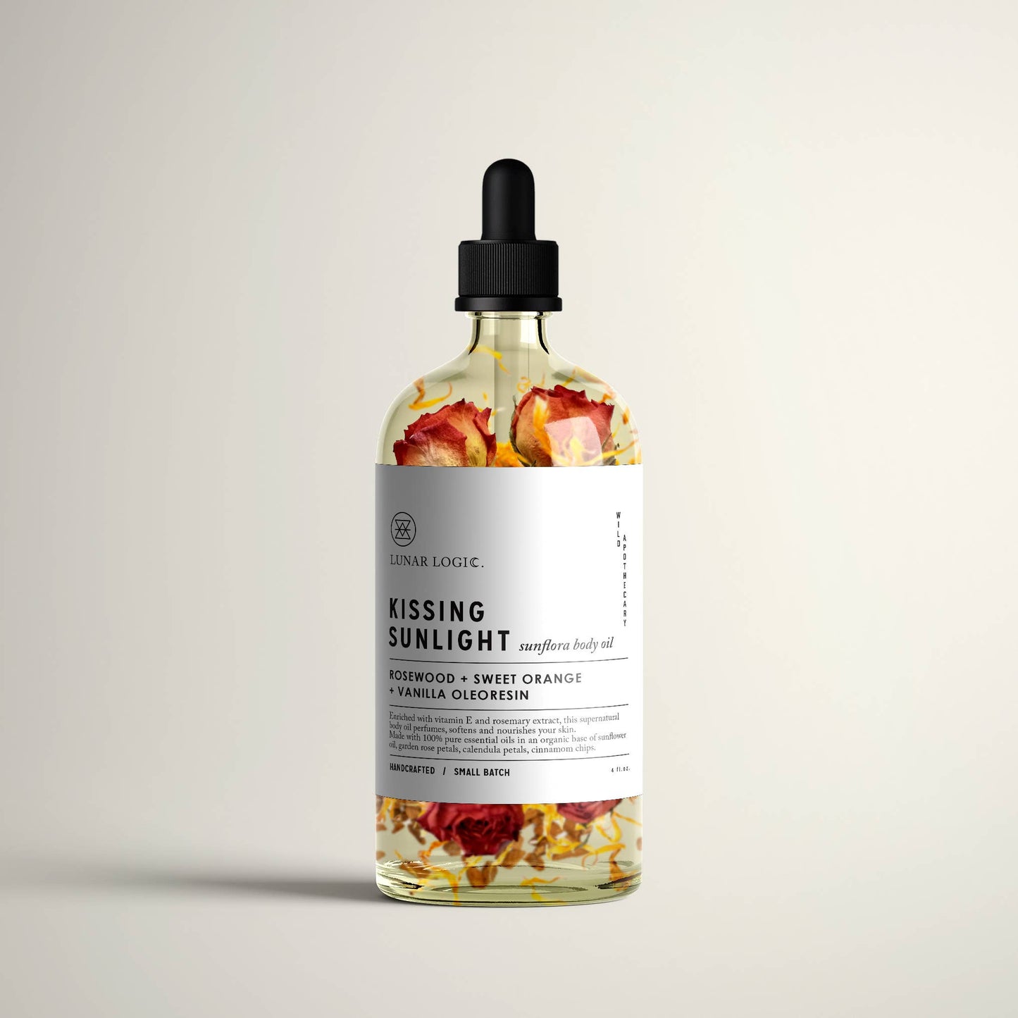 Oil - KISSING SUNLIGHT / Sunflora : 4oz Glass Bottle with Glass Pipette