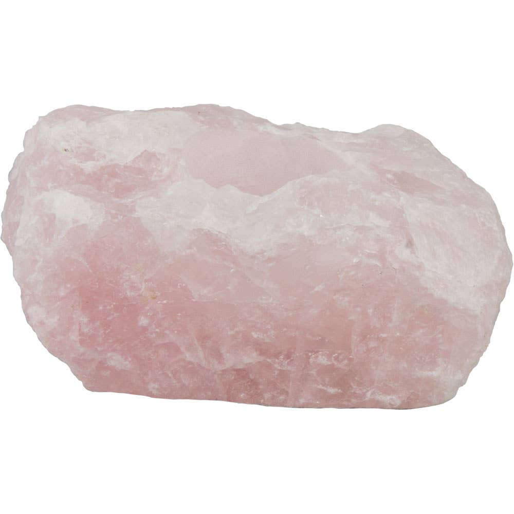 T-Light Holder Rough Rose Quartz