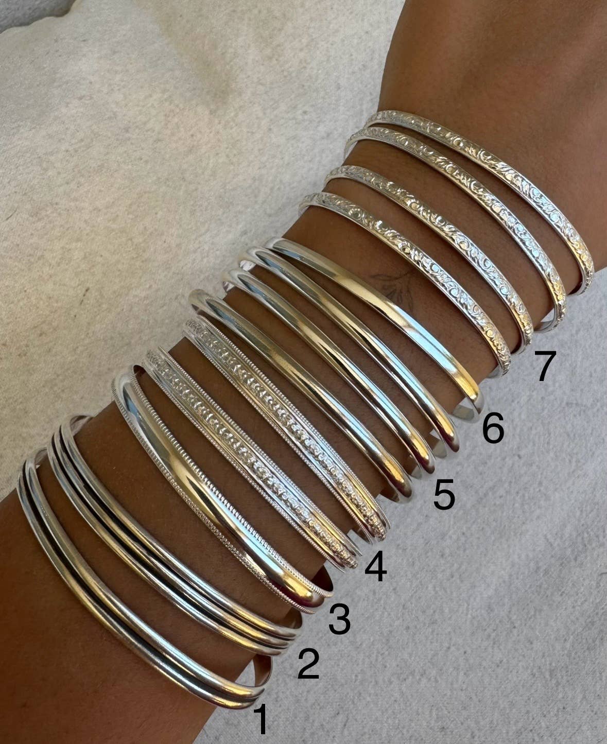 Sterling Silver Cuffs: 7