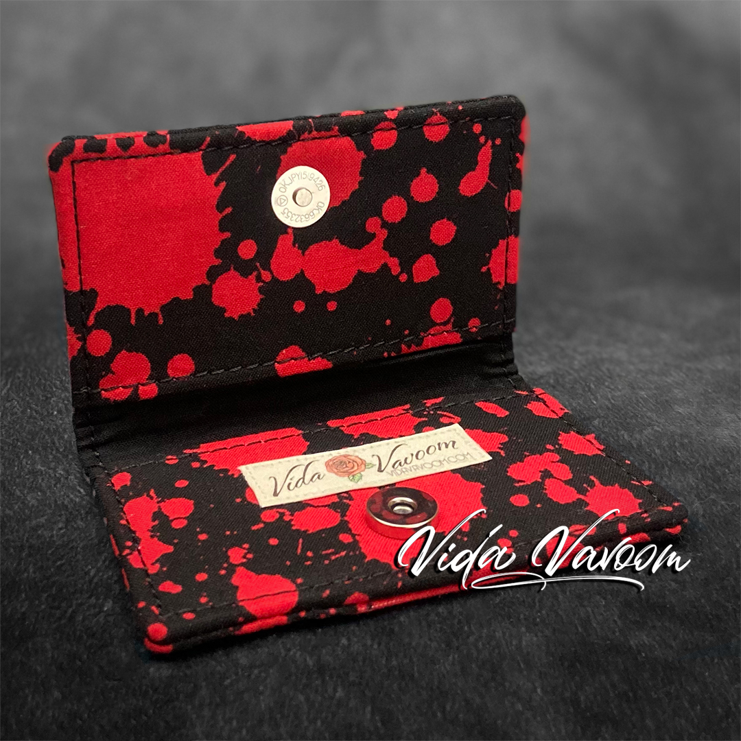 Blood drip business card wallet