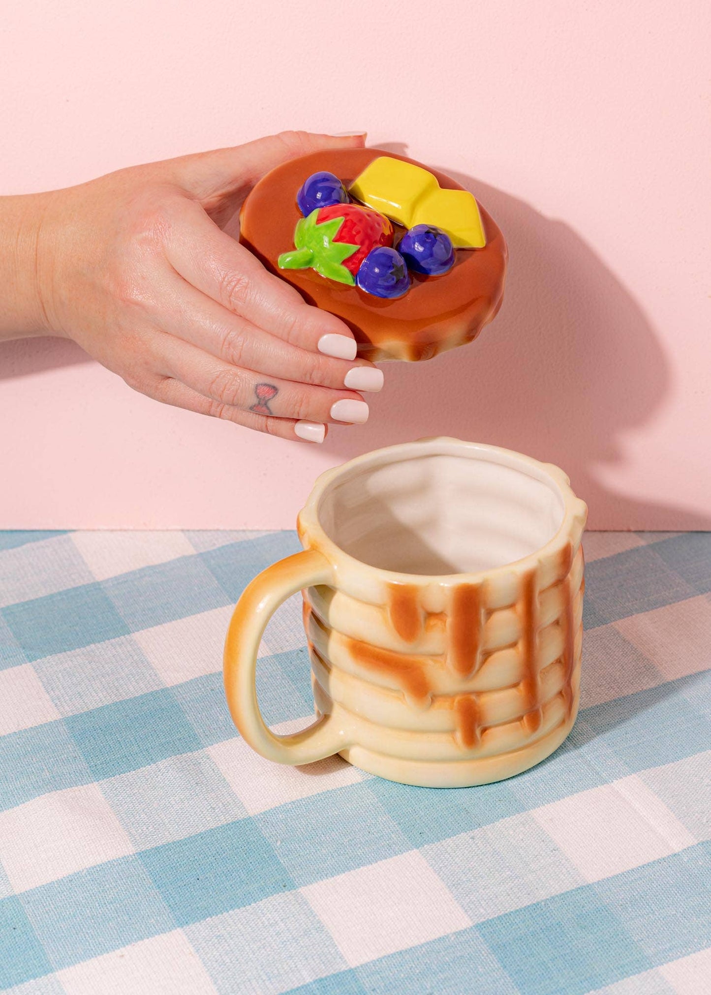 Pancake Mug With Lid