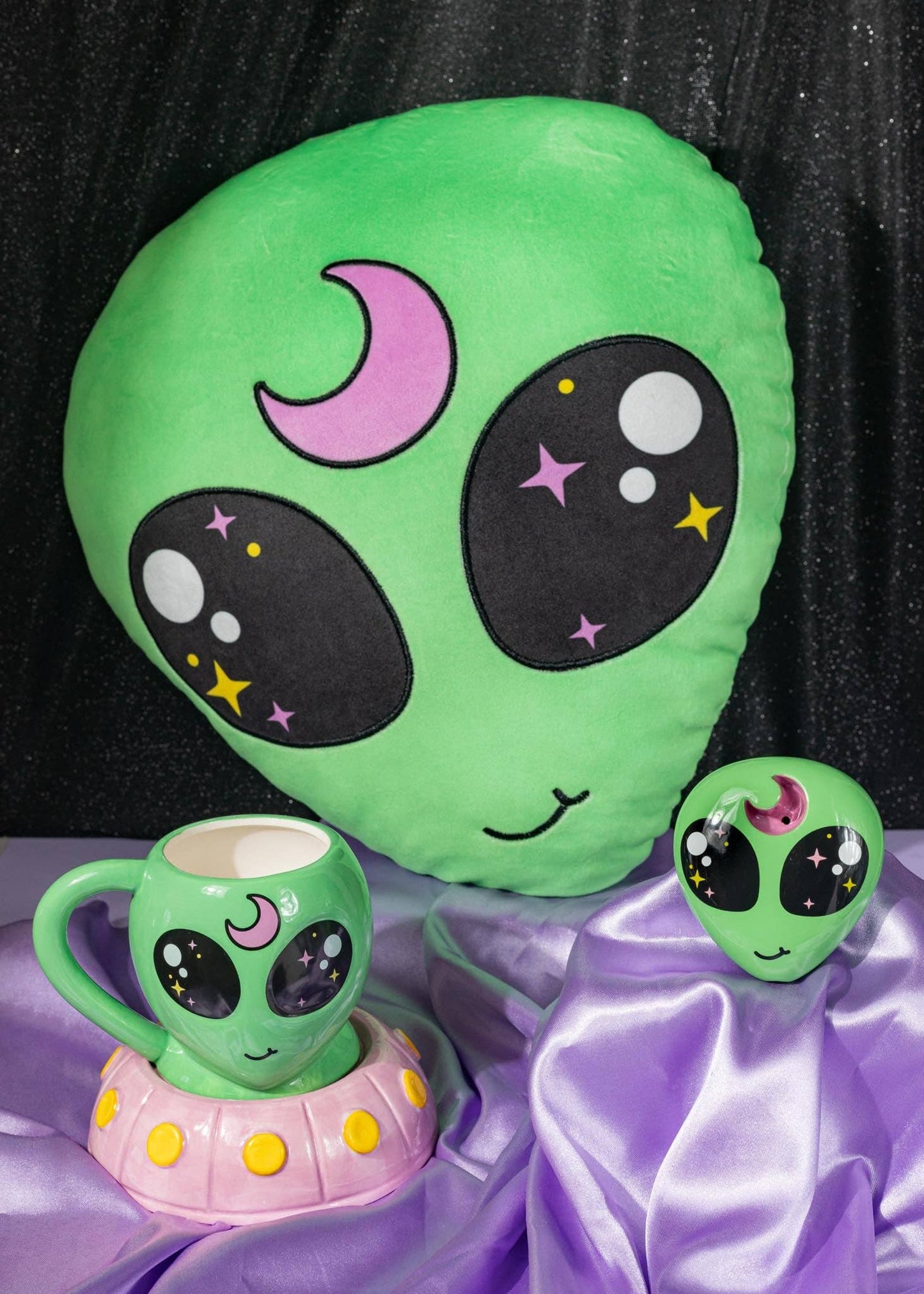 "Spacey" Alien Mug & Plate