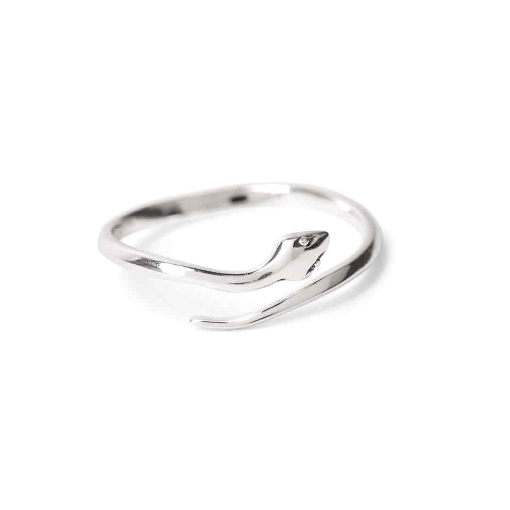 Simple Snake Ring: Recycled Sterling Silver