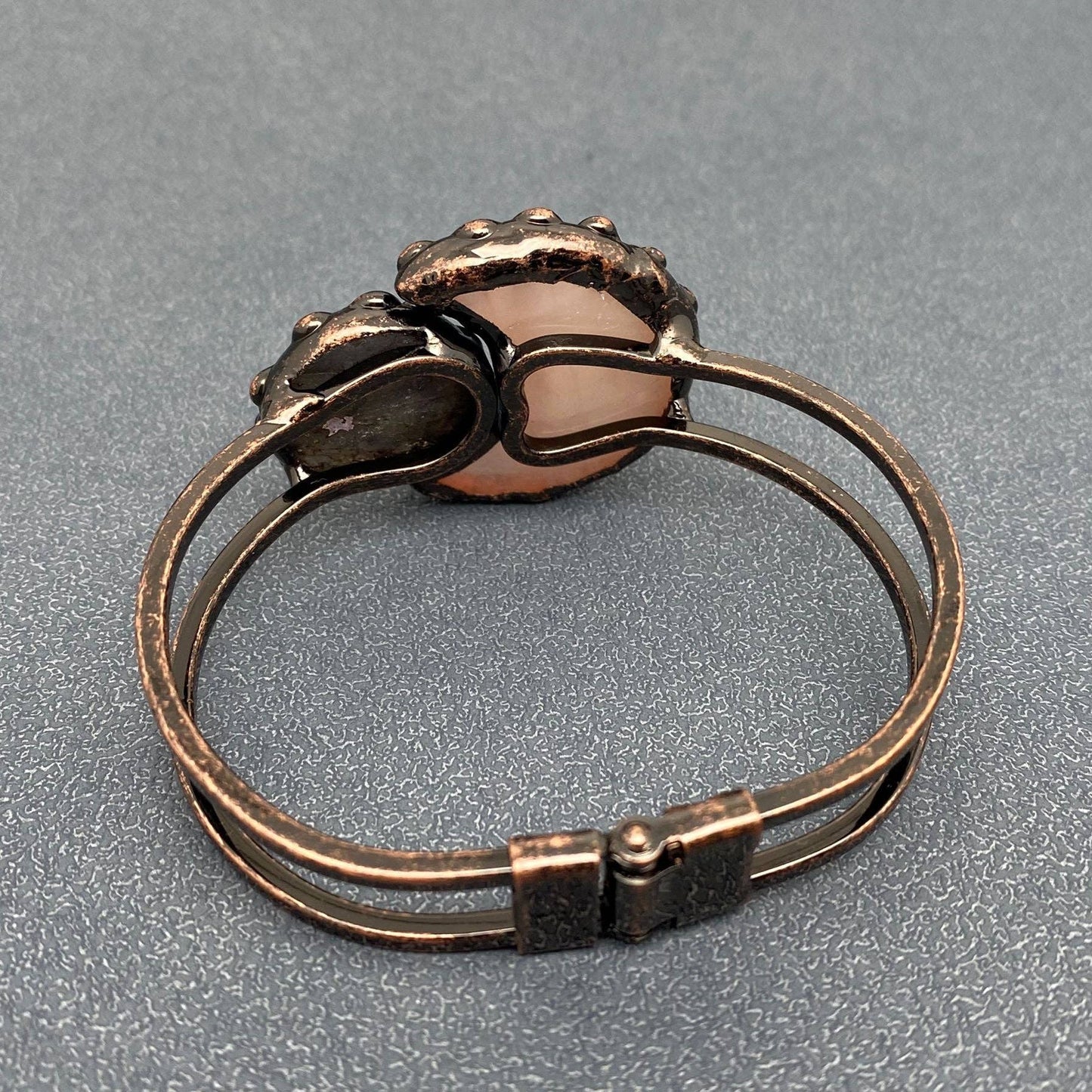 CS/MS - Star Moon Element Natural Stone Craft Bangle: Amethyst & Anemousite