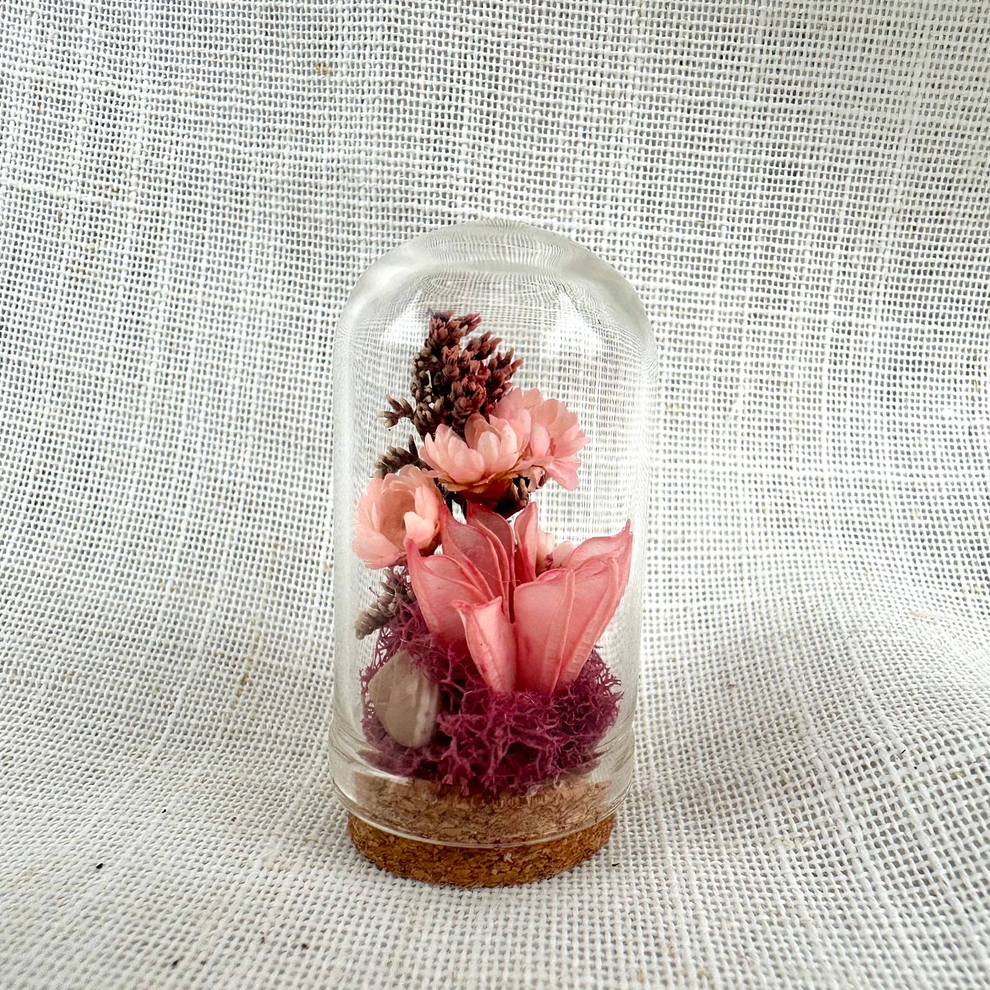 Fairy Grove Mini Terrarium Floral Glass Cloche Curiosity Jar: 1.75"