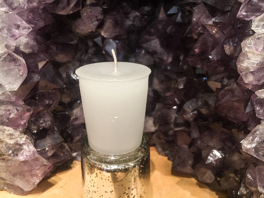 White Votive Candle - Wedding, Purity, Hand Fasting, Baptism