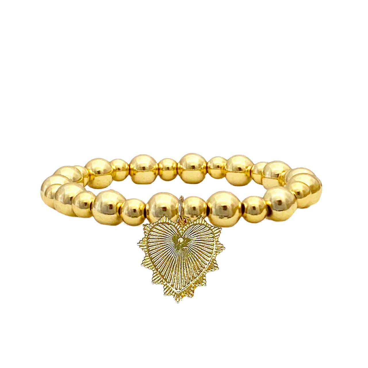 Valentina Pink Love Heart Bracelet Collection: Gold Heart
