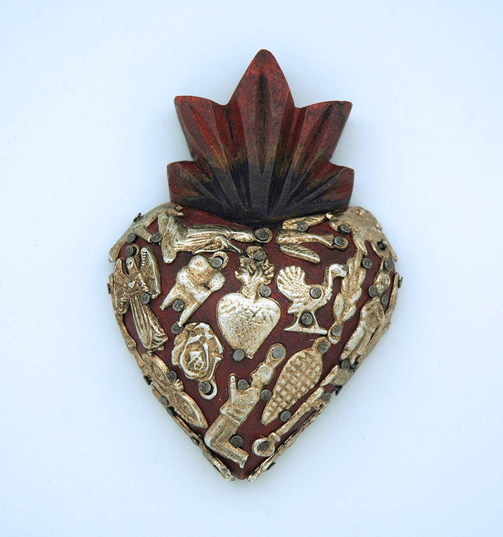 Mexican Milagro Heart Wall Accent