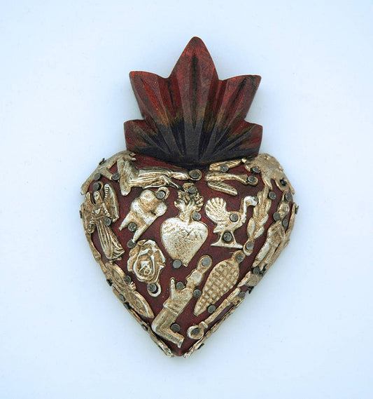 Mexican Milagro Heart Wall Accent