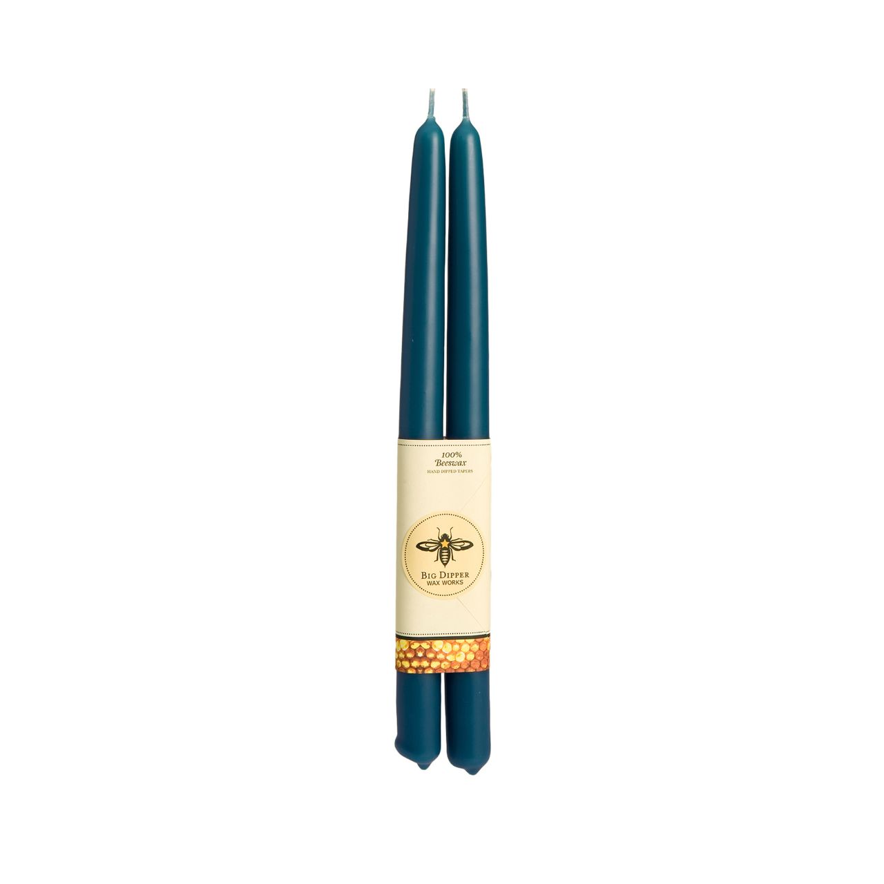 100% Pure Beeswax Tapers: Pumpkin / Standard (12" x 7/8")
