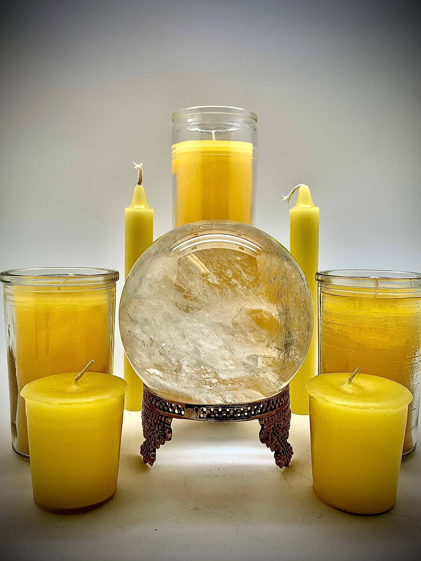 Yellow 7 Day Prayer Candle - intellect, wisdom, knowledge