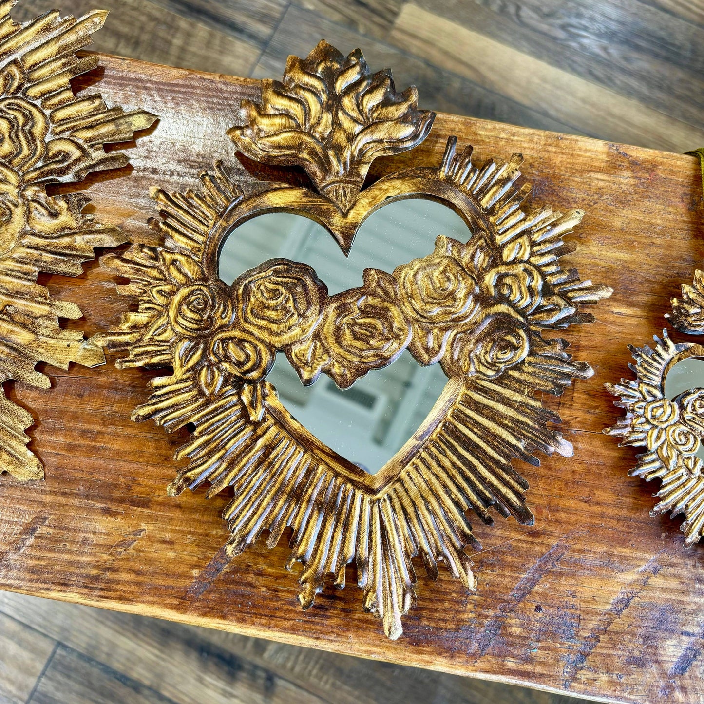 Tin Immaculate Heart of Mary Mirror: Large