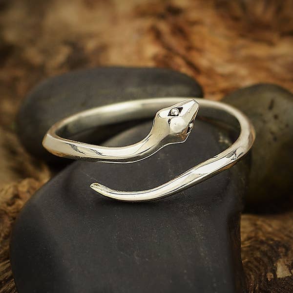 Simple Snake Ring: Recycled Sterling Silver