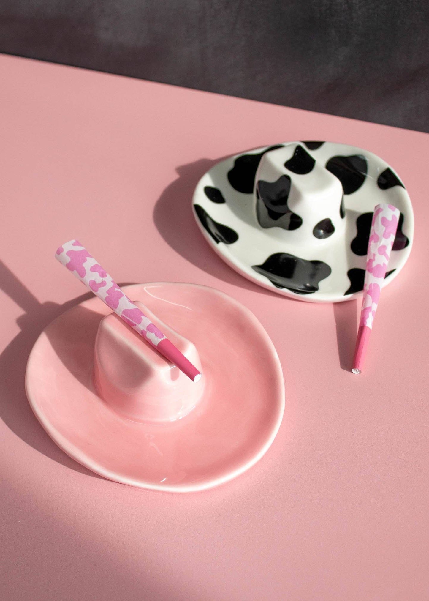 Cowboy Hat Ashtray - Cow Print