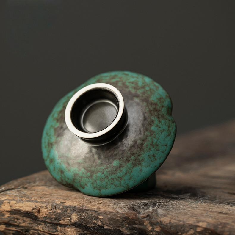 Turquoise-colored Ceramic Incense Holder: Turquoise