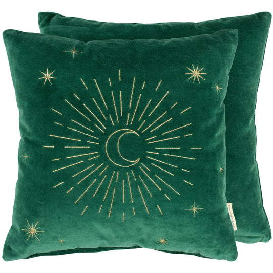 Moon And Stars Witchy Pillow
