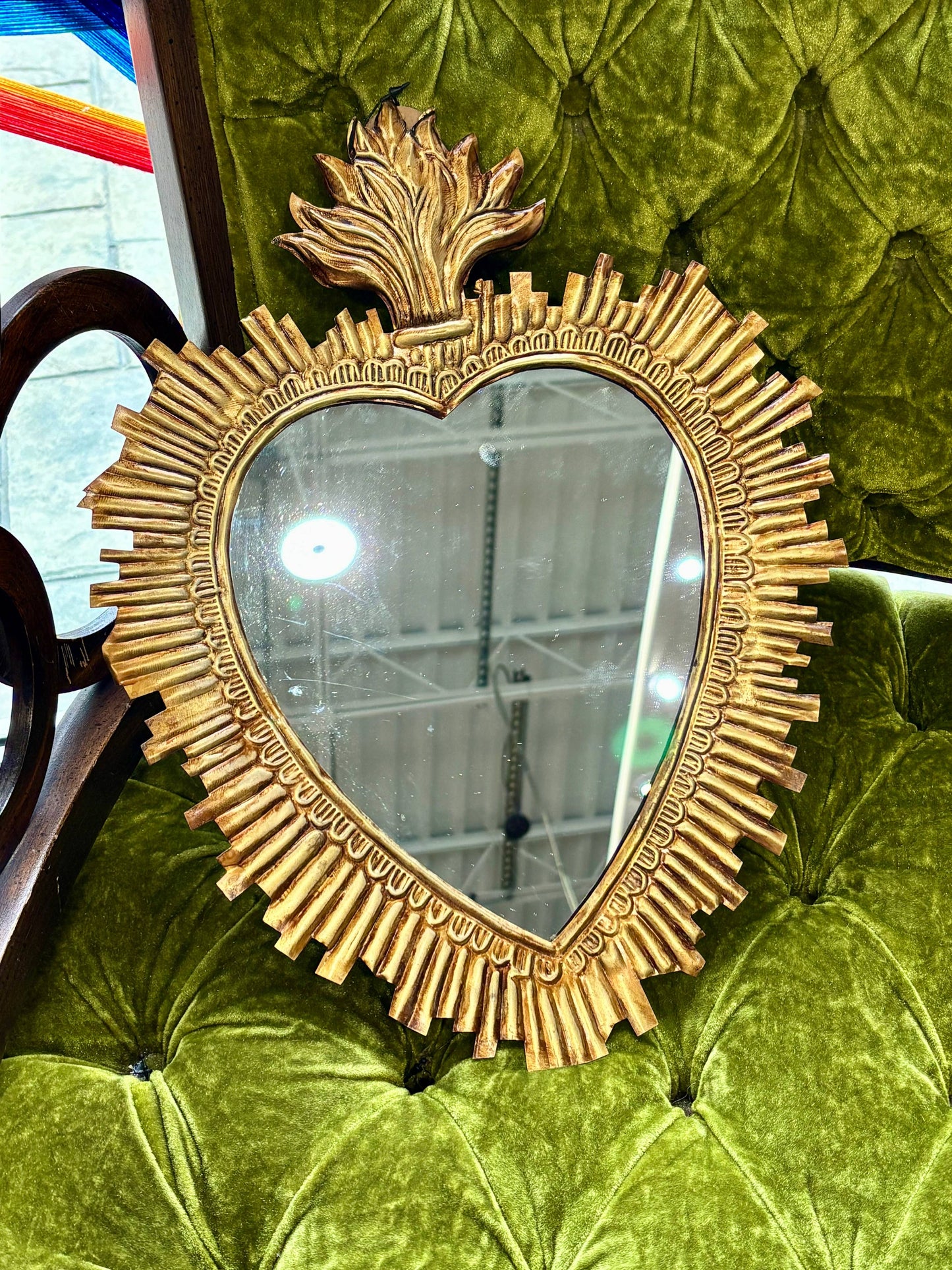 Tin Rays Sacred Heart Mirror: Medium