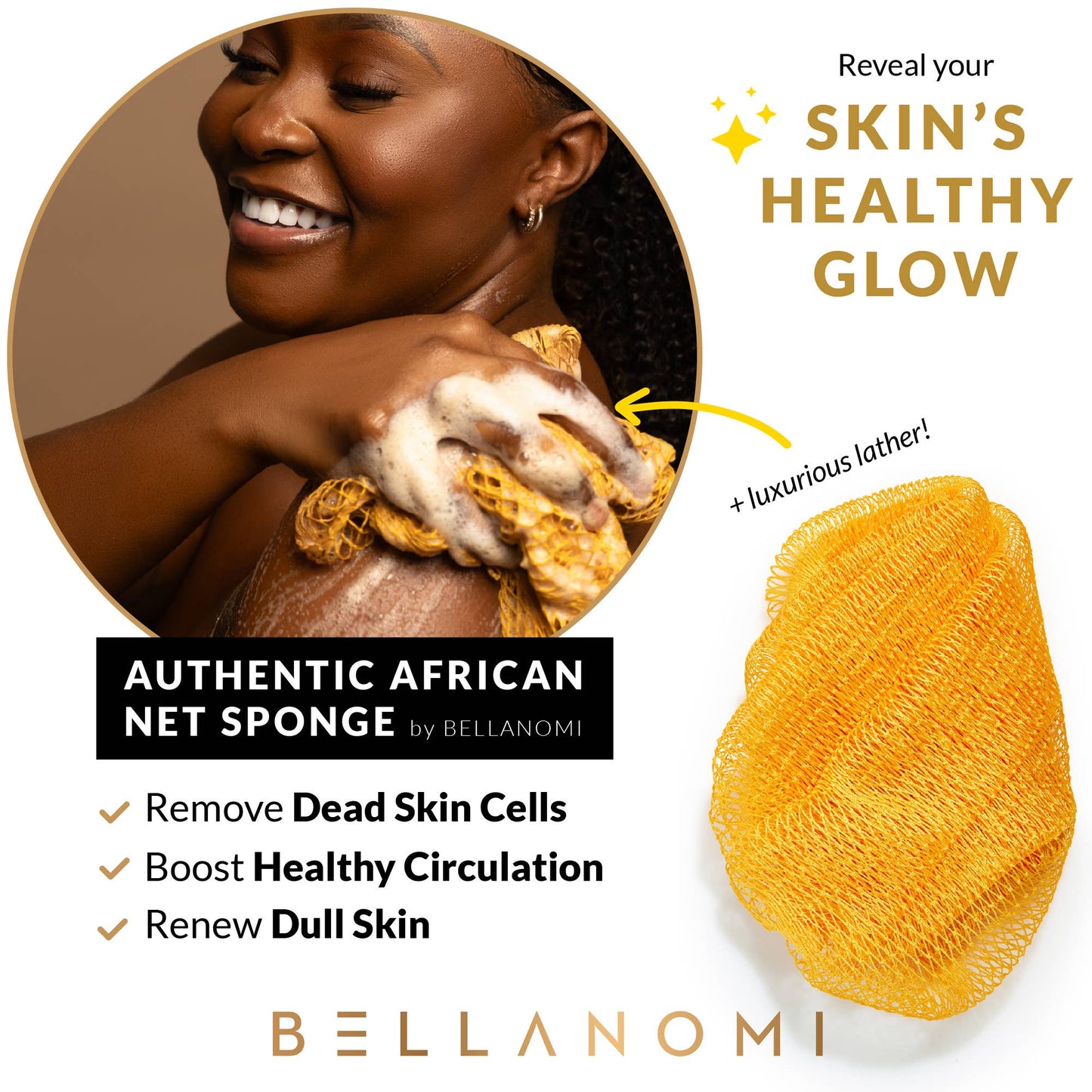 African Exfoliating Net Sponge 45" -  Best Seller: MAGENTA