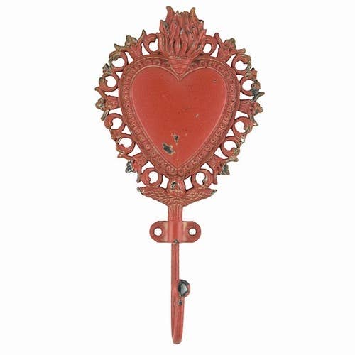 Flaming Heart Wall Hook