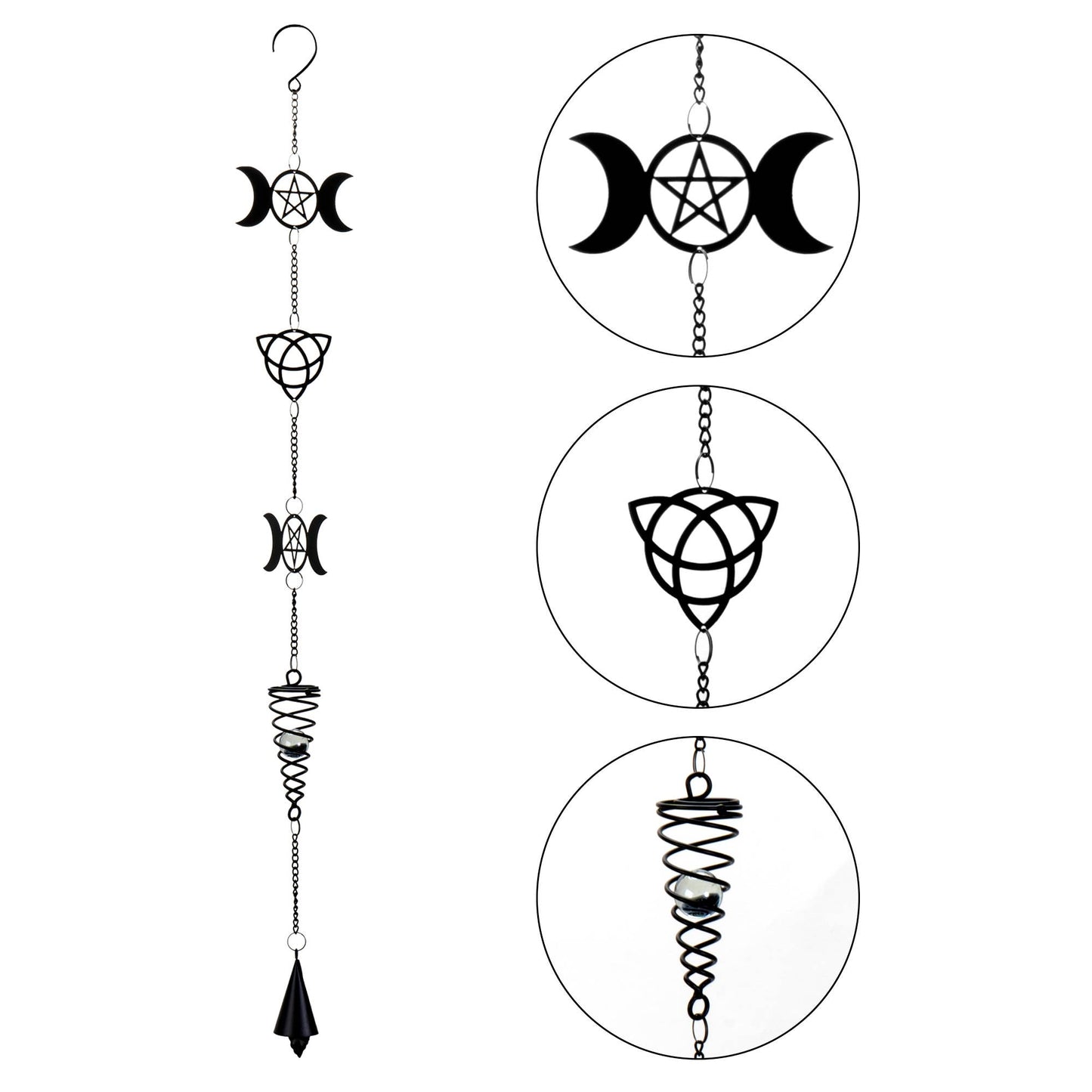 Triple Moon Hanging Outdoor Decoration