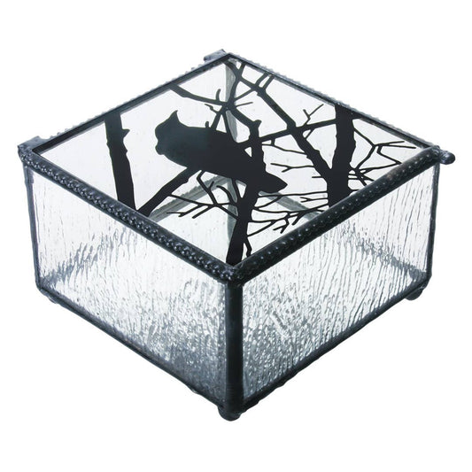 Raven Art Glass Box