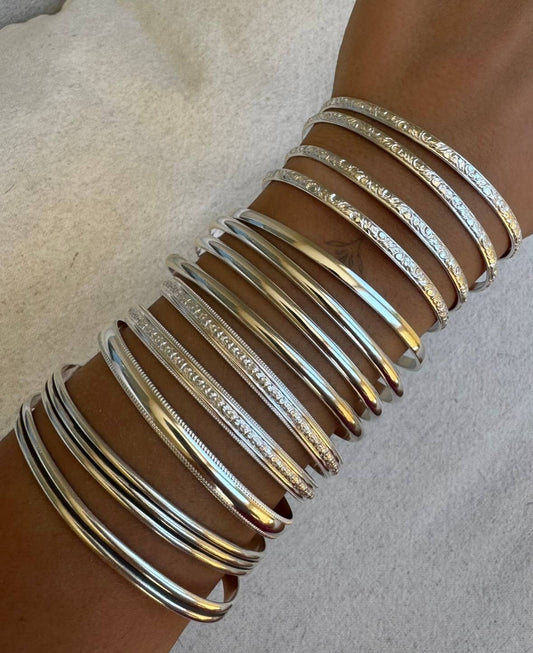 Sterling Silver Cuffs: 6