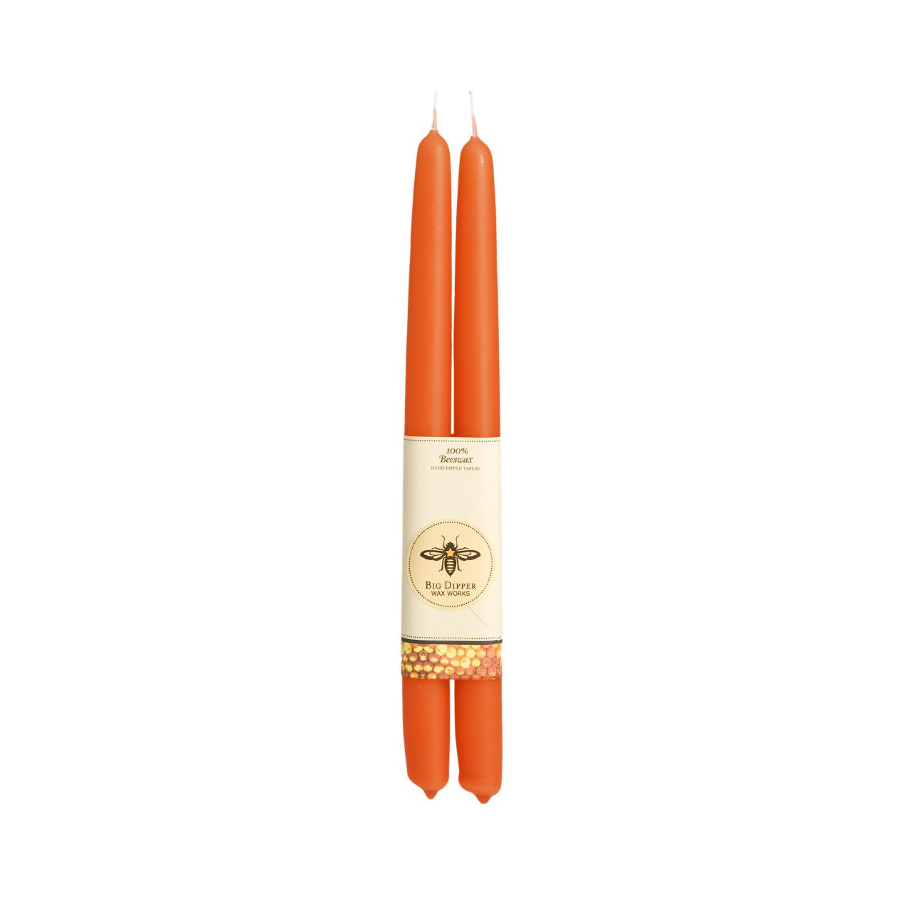 100% Pure Beeswax Tapers: Natural / Standard (12" x 7/8")