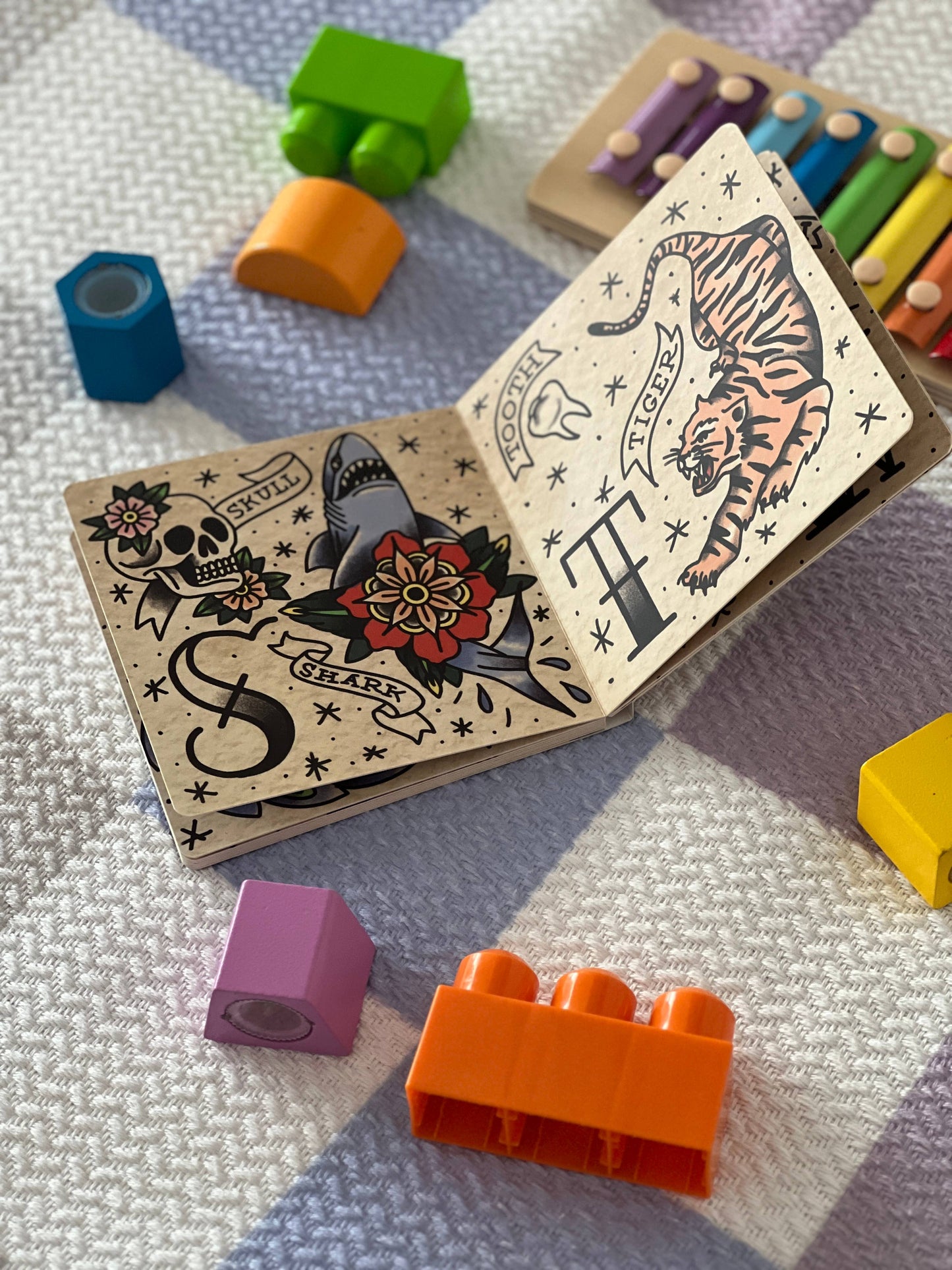 ABC's of Tattoos - Kids Unique Board Book Hard Cover