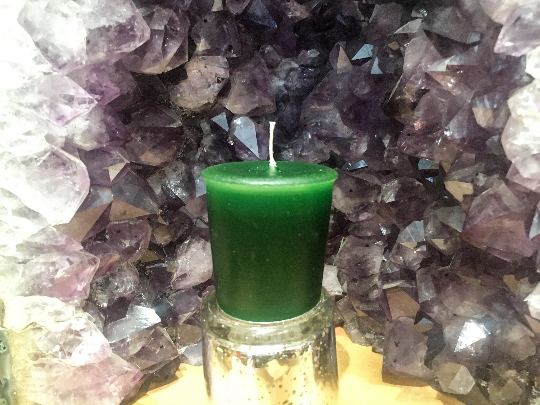 Votive Candle - grounding, fertility, luck & abundance