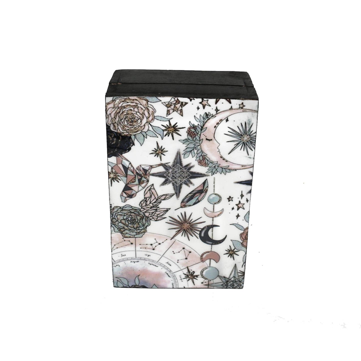 Wooden Storage Box (6 x 4 in.) - Pink Celestial (Black)