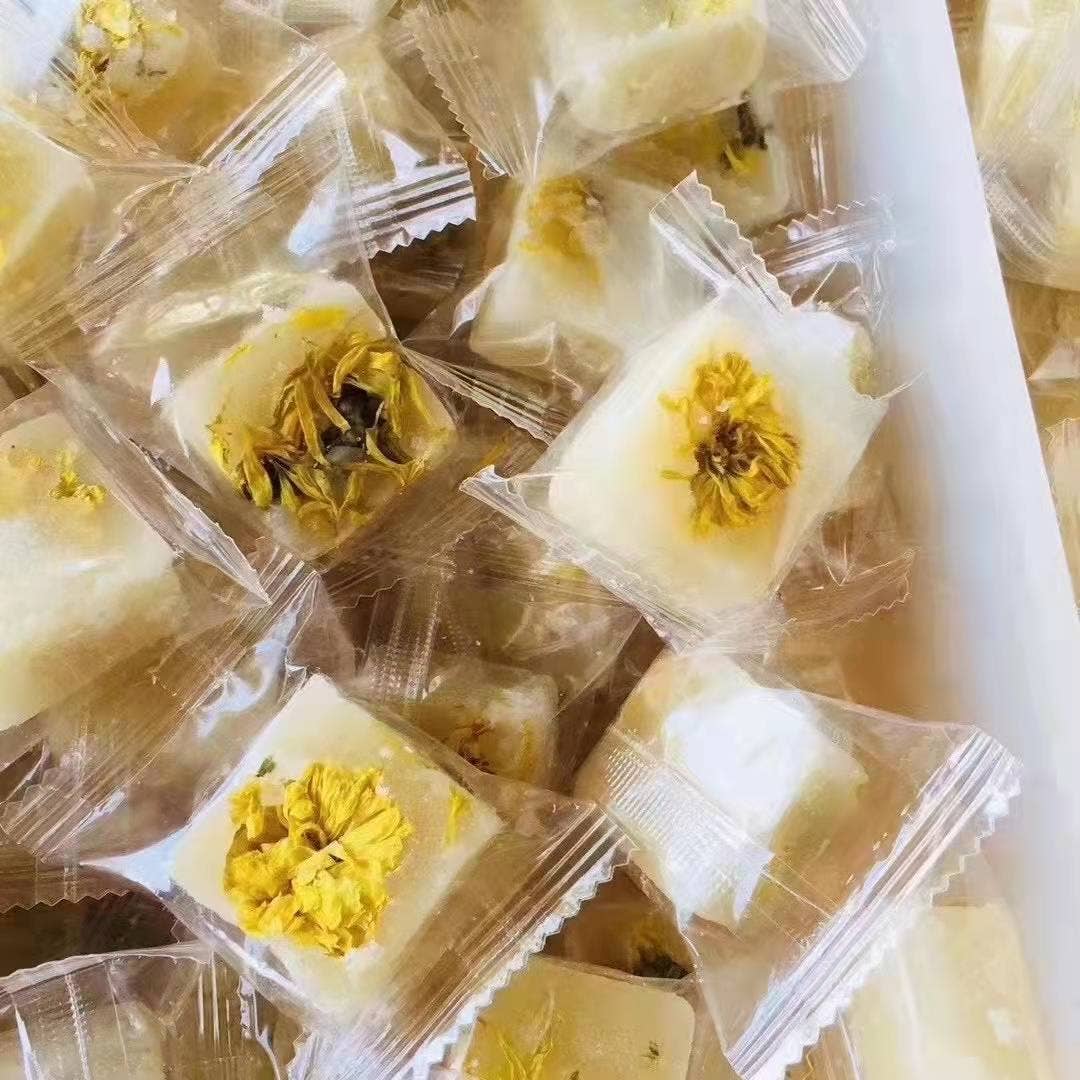 Gourmet Honey Sugar Cubes with flowers and fruit: Grapefruit