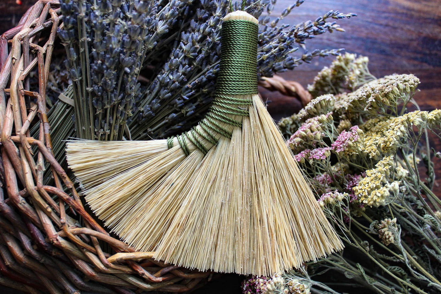 Mini Altar Brooms - Natural: Almond