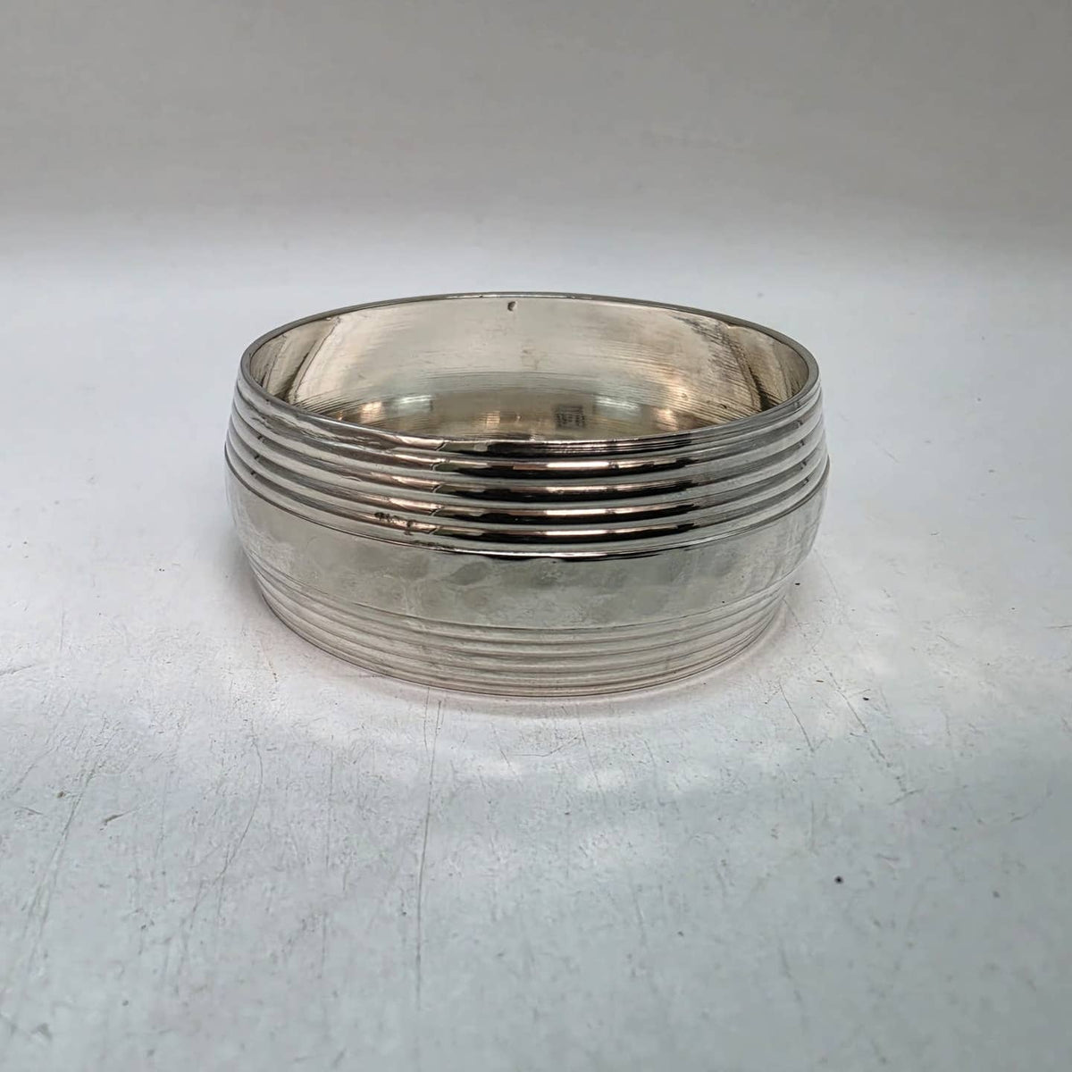 Polished Silver Plated Brass Bangle–Minimalist Modern Style