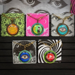 Handmade Eclectic Vintage Cameo Necklaces on Cards Large