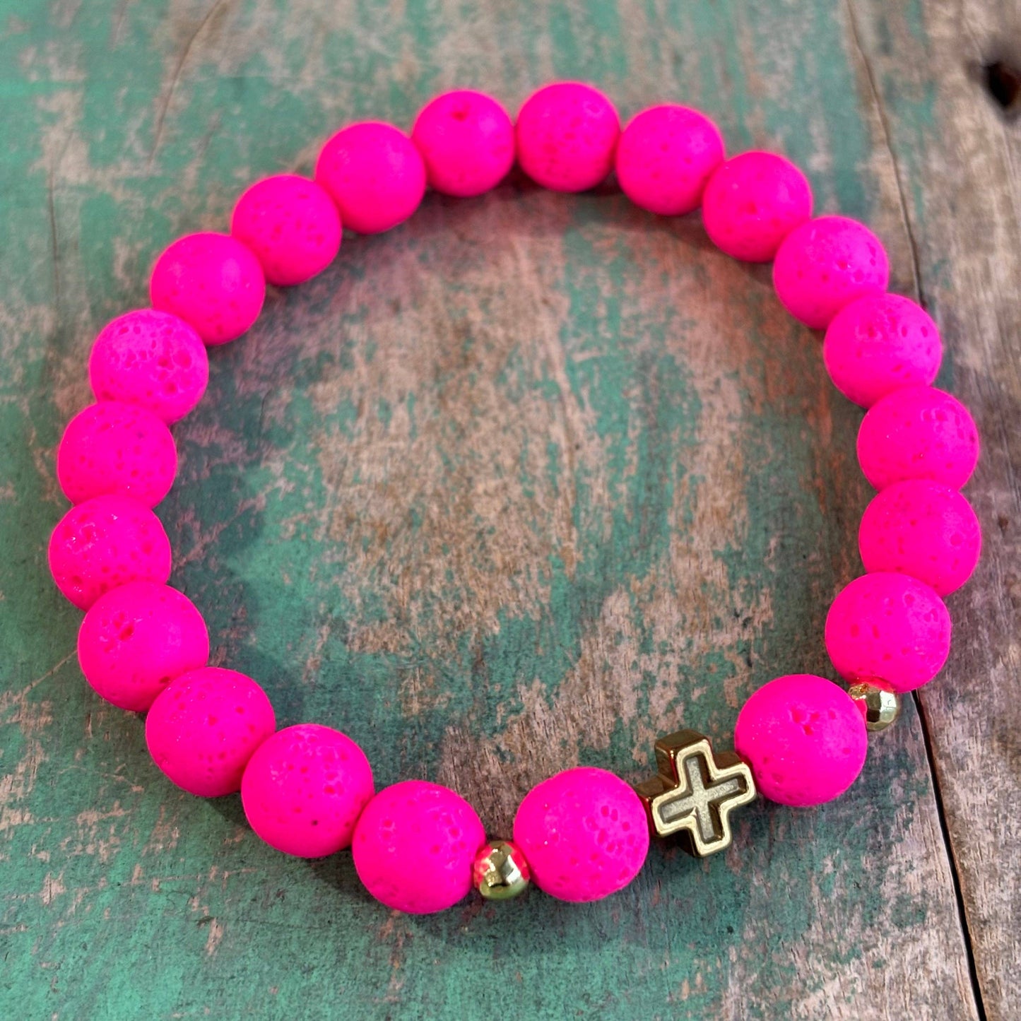 Pink Lava Bracelets: Cross