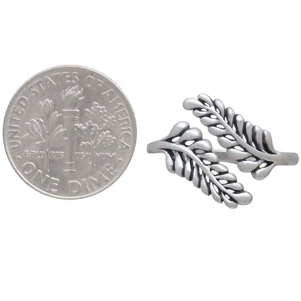 Sprig Leaf Ring: Sterling Silver
