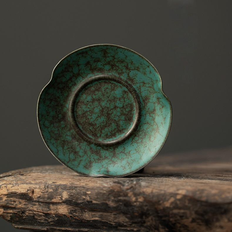 Turquoise-colored Ceramic Incense Holder: Turquoise
