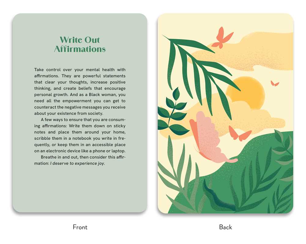 Self-Care for Black Women Deck by Oludara Adeeyo: Flashcards