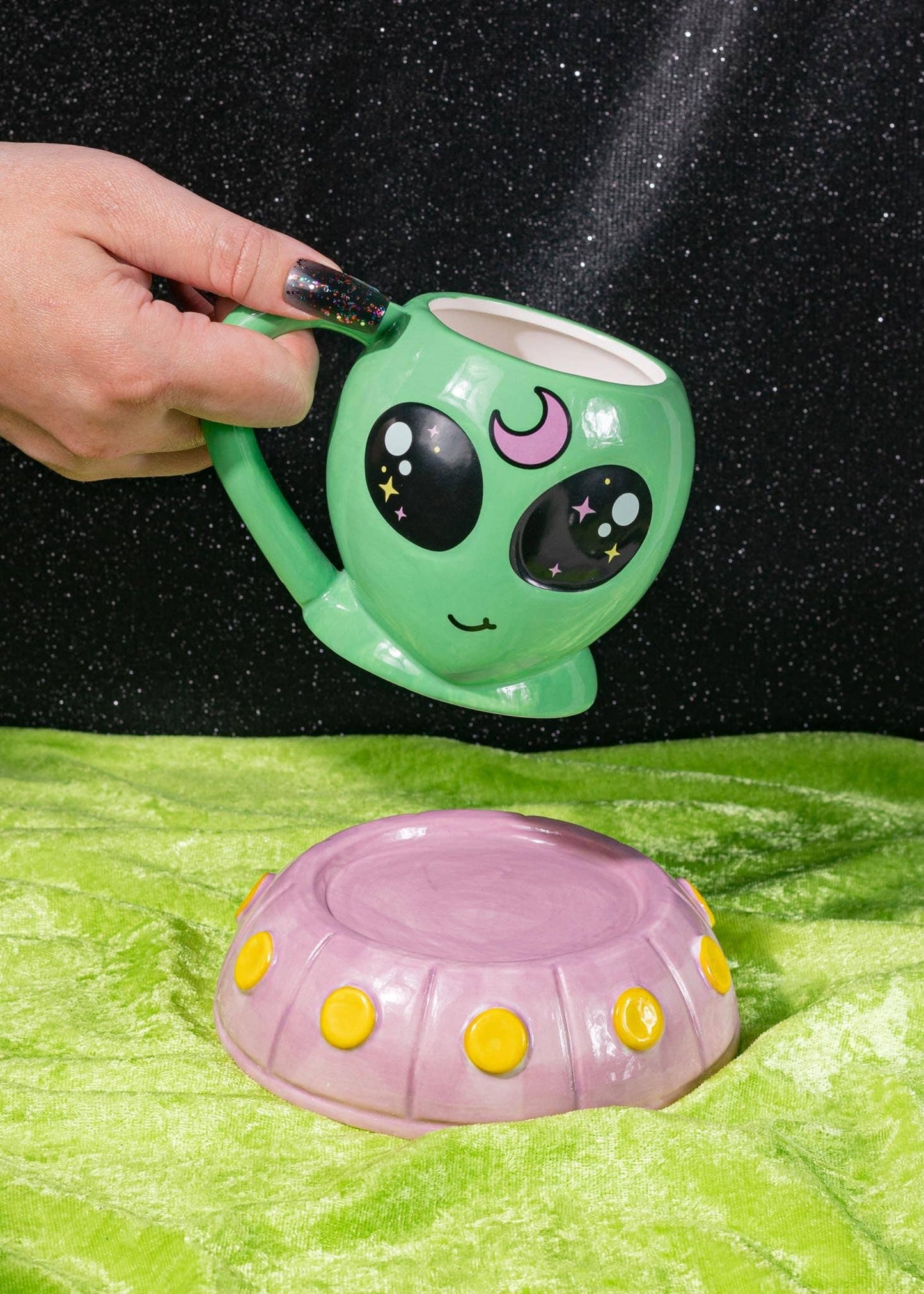 "Spacey" Alien Mug & Plate