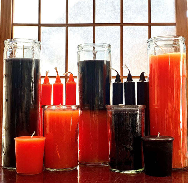 Orange Votive Candle - success, prosperity, emotional health