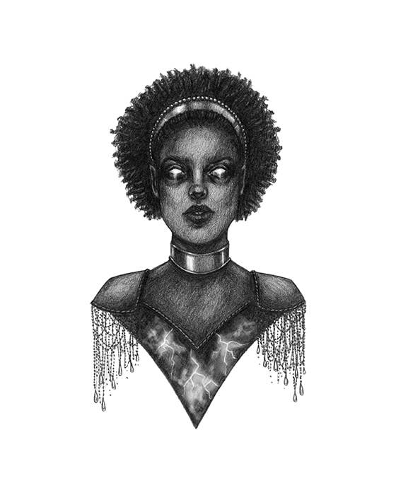 Oya Fine Art Print - Yoruban Orisha of Storms: 5x7"
