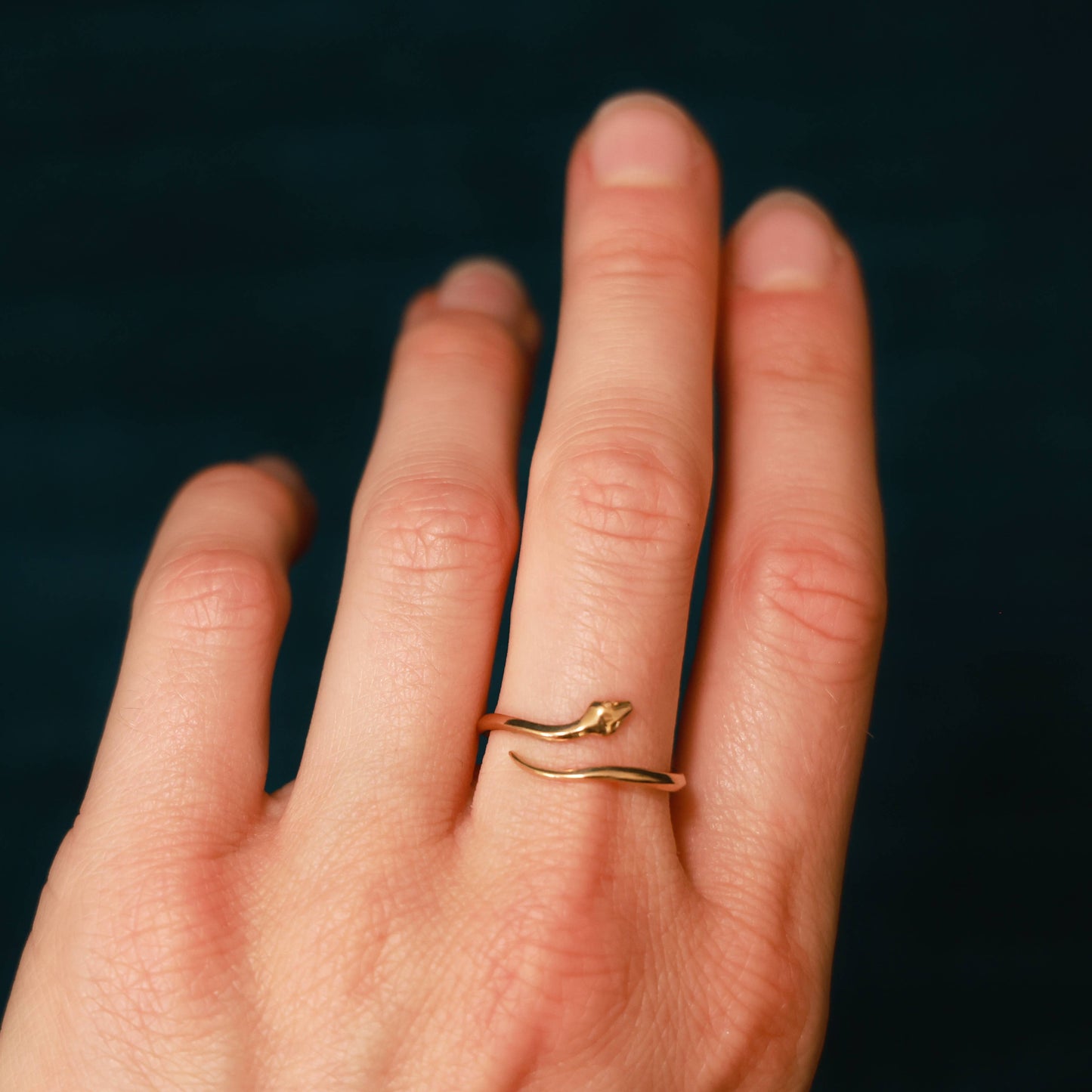 Simple Snake Ring: Recycled Sterling Silver