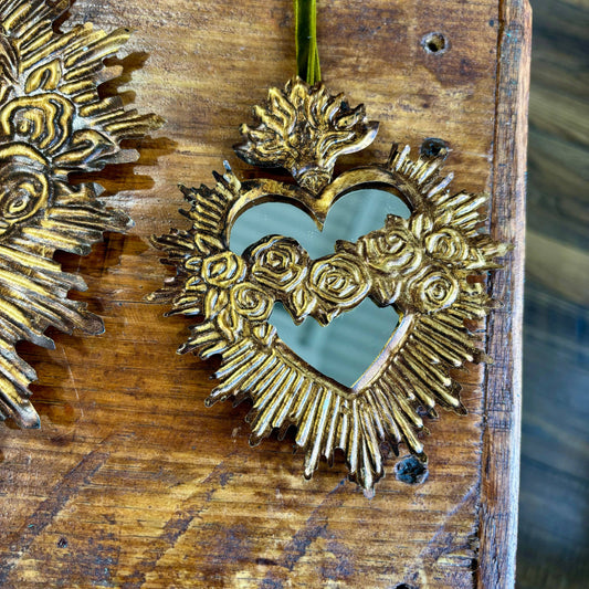 Tin Immaculate Heart of Mary Mirror: Small